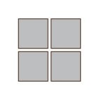 方形 4”x 4” 四個裝 金屬畫